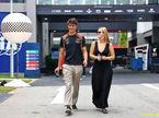 (L to R): Oliver Bearman (GBR) Haas F1 Team with his girlfriend Alicia