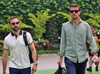 (L to R): James Hinchcliffe (CDN) F1 Digital Presenter with Jolyon Palmer (GBR)