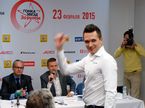 Михаил Алёшин на пресс-конференции Гонка Звёзд в Москве
