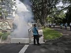 На улицах и в парках Сингапура интесивно распыляются инсектициды, фото Todayonline