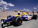 Найджел Мэнселл на машине Williams на трассе в Кьялами, 1992 год