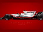 Машина Формулы 1 в раскраске Porsche. Фантазия Шона Булла.