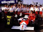 Команда McLaren празднует рекорд Алена Проста