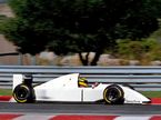 Айртон Сенна тестирует McLaren MP4/8B с двигателем V12 Lamborghini на трассе в Эшториле. Фото McLaren