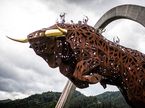 Бык - символ автодрома в Шпильберге