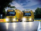 Тягачи DHL, работающие на биотопливе, фото Формулы 1