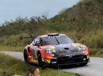 Зейн Мэлони за рулём Porsche 992 Rally GT, скрин-шот из видео из социальных сетей