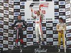 Подиум субботней гонки F2