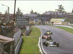 Brabham Риккардо Патрезе, Ferrari Патрика Тамбэ и Renault Алена Проста на трассе Гран При Сан-Марино 1983 года