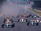 Пилоты Williams Найджел Мэнсел и Риккардо Патрезе лидируют на старте Гран При Мексики 1992 года