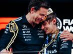 Тото Вольфф и Кими Антонелли на подиуме Гран При Монако, фото Mercedes