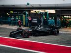 Машина Aston Martin AMR26 на тестах в Барселоне