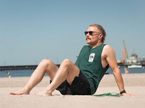 Валттери Боттас на пляже в Мельбурне