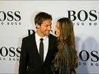 Дженсон Баттон и его подруга Джессика Мичибата на модном показе Hugo Boss в Берлине, 2010 год