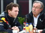 Жан-Франсуа Кобе (справа) и Кристиан Хорнер, глава Red Bull Racing