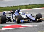Маркус Эриксон на трассе в Барселоне за рулём Sauber C36