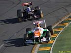 Пол ди Реста (Force India) и Жан-Эрик Вернь (Toro Rosso)