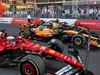 Машины Шарля Леклера и гонщиков McLaren на финише Гран При Монако, фото XPB