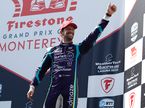 Роман Грожан на подиуме в Лагуна-Сека, фото пресс-службы IndyCar