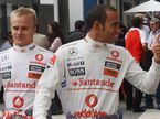 Хейкки Ковалайнен и Льюис Хэмилтон в период выступлений за McLaren, 2008 год, фото XPB