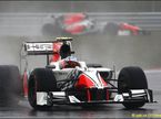 Пилоты HRT на трассе Гран При Кореи