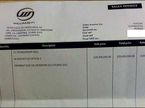 Инвойс, выставленнный командой Williams компании PDVSA