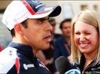 Пастор Мальдонадо и Софи Идэн из пресс-службы Williams