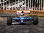 Найджел Мэнселл за рулём Williams FW42 на трассе в Гудвуде