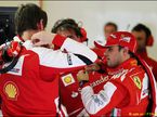 Фелипе Масса в боксах Ferrari