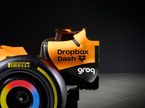 Логотип Groq на торцевой пластине заднего крыла MCL39, фото McLaren