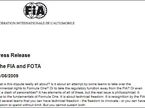 Заявление FIA