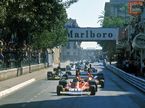 ГоFerrari 312B3 Клея Регаццони и Ники Лауды лидируют в Гран При Монако 1974 года, фото XPB