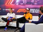 Лиам Лоусо и Ландо Норрис на пресс-конференции FIA в Остине, фото XPB