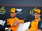 Ландо Норри и Оскар Пиастри на пресс-конференции FIA в Абу-Даби, фото XPB