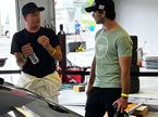 Кими Райкконен и Даниэль Суарес, гонщик основного состава Trackhouse Racing, на тестах в Вирджинии 
