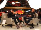 Макс Ферстаппен и Александер Элбон на базе команды Red Bull Racing