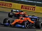 Машины McLaren на трассе Гран При Великобритании