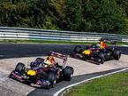 Себастьян Феттель и Дэвид Култхард на Северной петле Нюрбургринга, фото Red Bull
