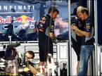 Себастьян Феттель в боксах Red Bull Racing