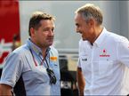 Мартин Уитмарш и руководитель Pirelli Mortorsport Пол Хембри