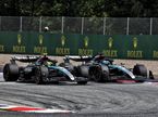 Льюис Хэмилтон и Джордж Рассел за рулём Mercedes W15, фото XPB