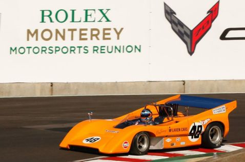 Зак Браун за рулём McLaren M8D на трассе Лагуна-Сека, фото из социальных сетей