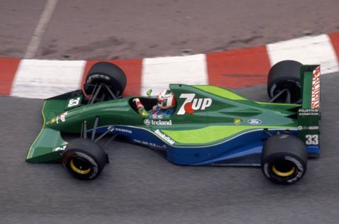 Андреа де Чезарис за рулём Jordan 191 на Гран При Монако 1991 года, фото XPB